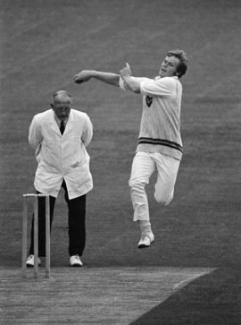 Procter averaged 15 with the ball in Tests, the best for any post-war bowler. Image © Ken Kelly (The Cricketer International)