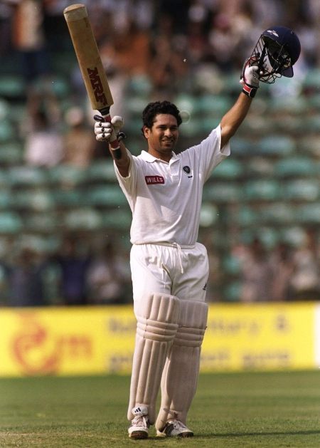 28. 177 (207) Test vs Australia, Bangalore, 25 March 1998 (Photo: Shaun Botterill /Allsport)