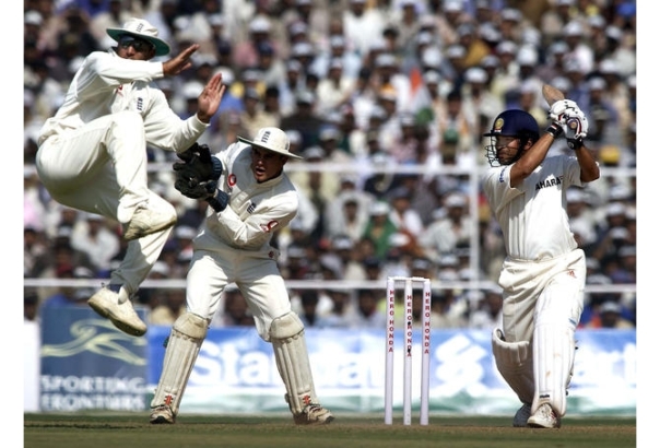58. 103 (197) Test vs England, Ahmedabad, 11 December 2001 (Photo: ECB)