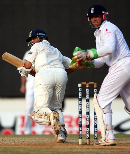 83. 103* (196) Test vs England, Chennai, 11 December 2008 (Photo:  Julian Herbert/Getty Images)